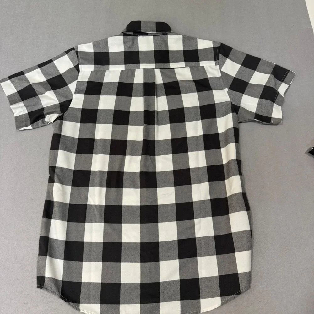 Dixxon Flannel Company Pinnacle Shirt Mens LT Black White Buffalo Check Custom